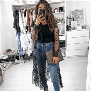 ZARA Polka Dot Tulle Shirt Dress